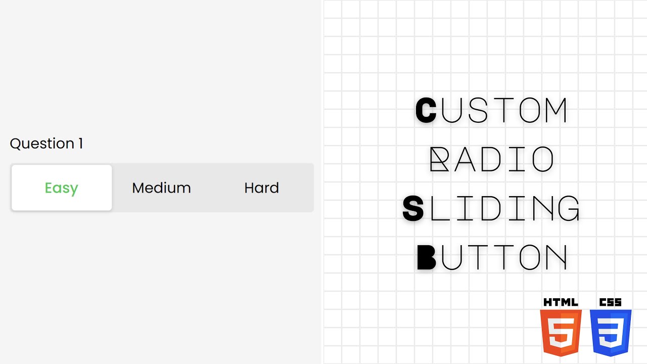 Customize radio button | Sliding buttons | HTML and CSS only!