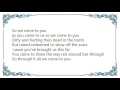 Derek Webb - We Come to You Lyrics