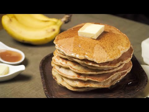 Eggless Fluffy VEGAN BANANA PANCAKES | Recipes.net - YouTube