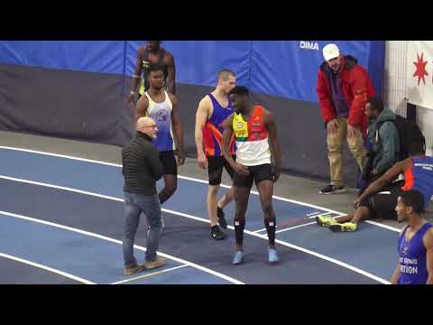 Diop Ismael en 6"94 - 60m SEM SERIE 6 -  Championnats Rég. en salle ES-SE - Eaubonne 19 Janv. 2019