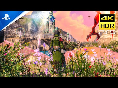 PS5 Gameplay ❯ Final Fantasy 14 Free Roam with Summoner - Ultra Settings ❯ 4K 60fps HDR