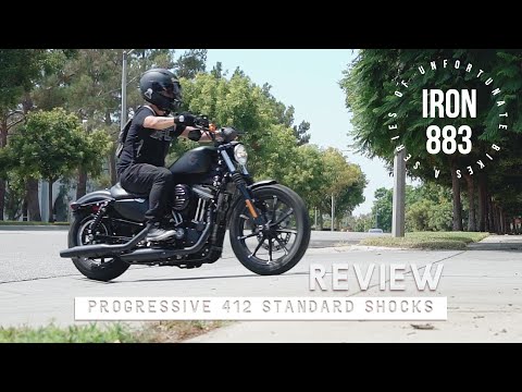 Sportster Iron 883 Progressive 412 Shocks Review / Riding Over Bumps