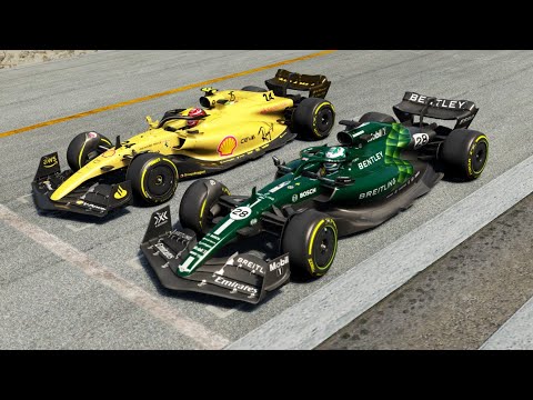 F1 Bentley Speed Concept 2022 vs F1 Ferrari F1-75 Giallo Modena at Old Spa