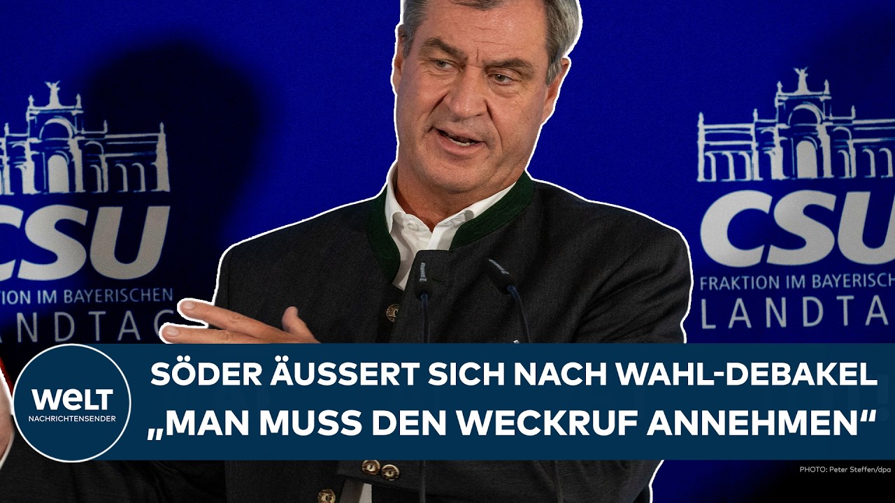 SÖDER SCHOCKIERT: Bayerns Ministerpräsident nach Wahl-Debakel! "Man muss den Weckruf annehmen!"
