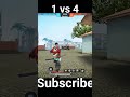 1 vs 4 glitch free fire#freefire#shortfeed