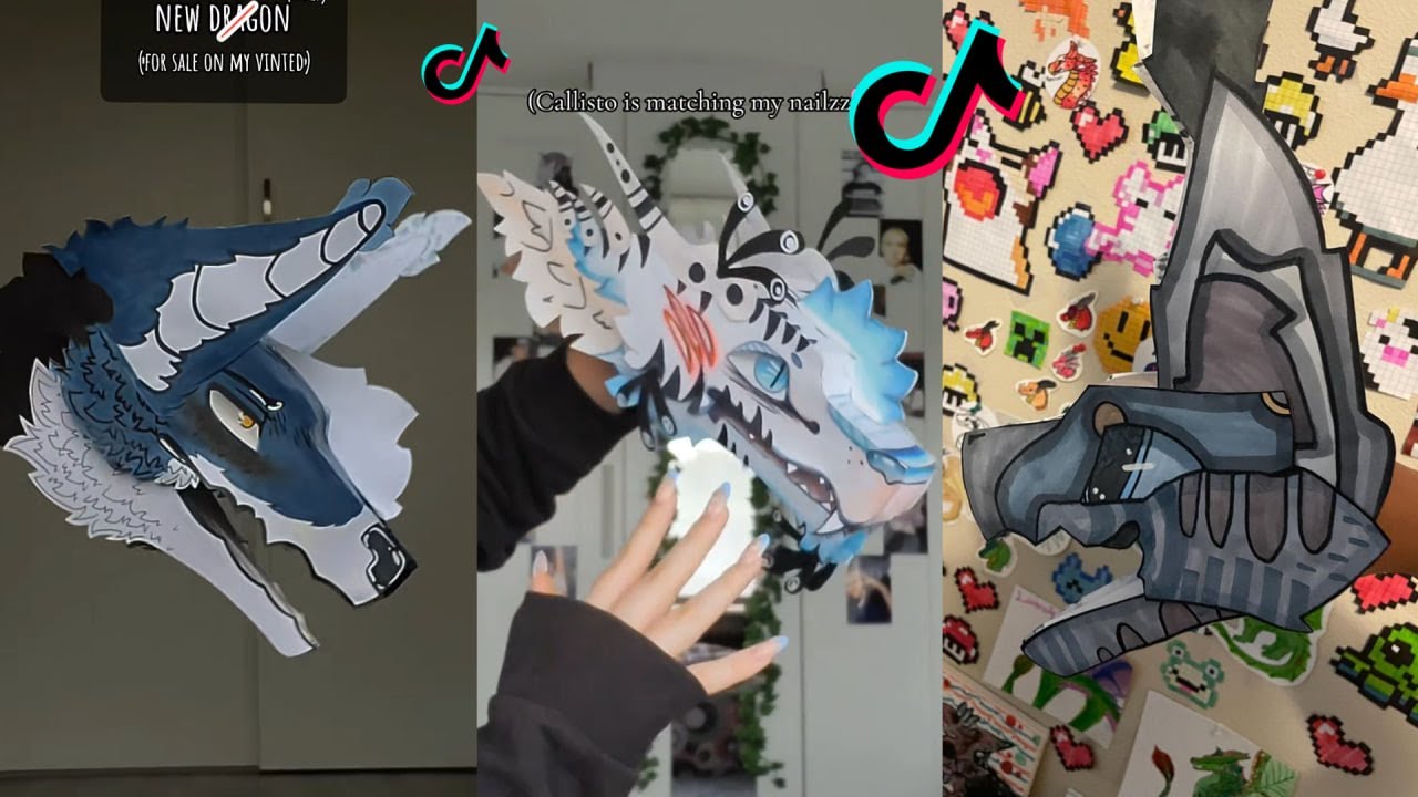 Dragon Puppet Crafts - Paper Dragon TikTok Compilation #509