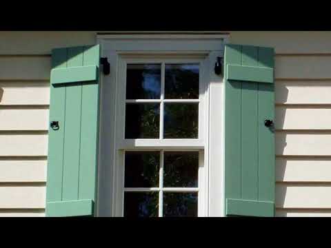 Modern Wooden Window with shutters