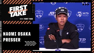 Naomi Osaka steps away from news conference after exchange with reporter video