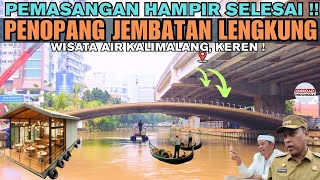 Download lagu Hampir SELESAI !! Pemasangan BAJA ARAMCO PENOPANG JEMBATAN LENGKUNG KAWASAN WISATA AIR KALIMALANG mp3