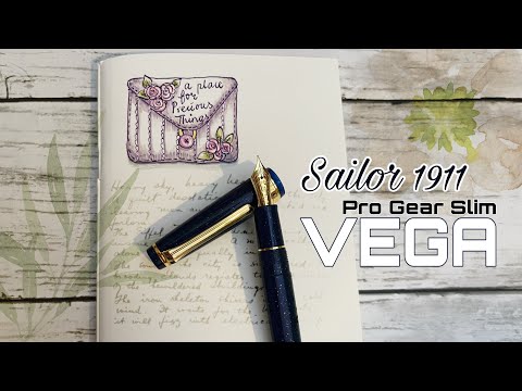 FOUNTAIN PEN SKETCH with SAILOR 1911 Pro Gear Slim VEGA (MF)