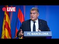 ? LIVESTREAM: JOAN LAPORTA'S PRESS CONFERENCE