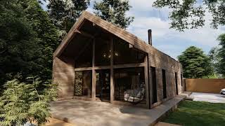 Wooden house on the lake