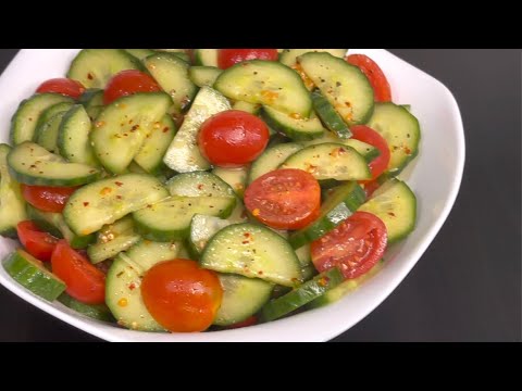 Cucumber Tomato Salad Recipe with Easy Dressing | Healthy & Delicious | Perfect Side Dish