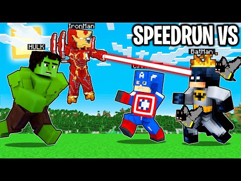 2 SPEEDRUN SUPEREROI vs 2 CACCIATORI SUPEREROI - Minecraft ITA