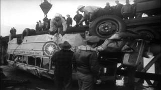 Fifteen children along with the bus driver drown in a lake, Chelan, Washington. HD Stock Footage