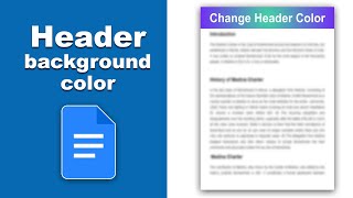 How to add or change header background color in google docs