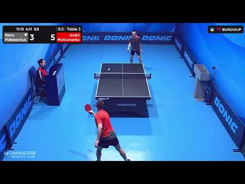 18:00 Petro Pidleteichuk - Andrii Matiushenko 09.10.2023 TT Euro.Cup Ukraine Master. TABLE 3