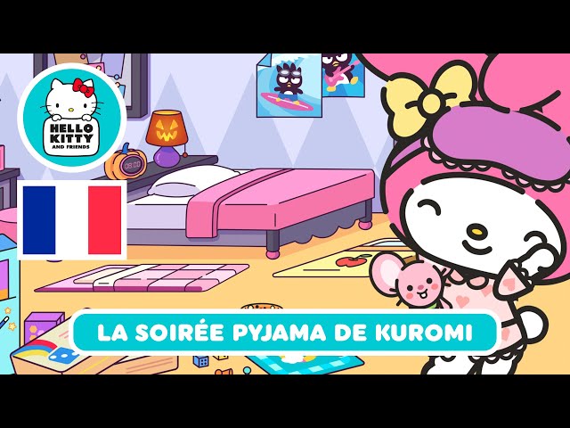 Vídeo relacionado con Hello Kitty Sanrio Pijama Mujer y Adolescente, Pijamas Invierno Kuromi con Camisa de Botones y Pantalón Largo, Ropa de Dormir (Negro Hello Kitty, XL)
