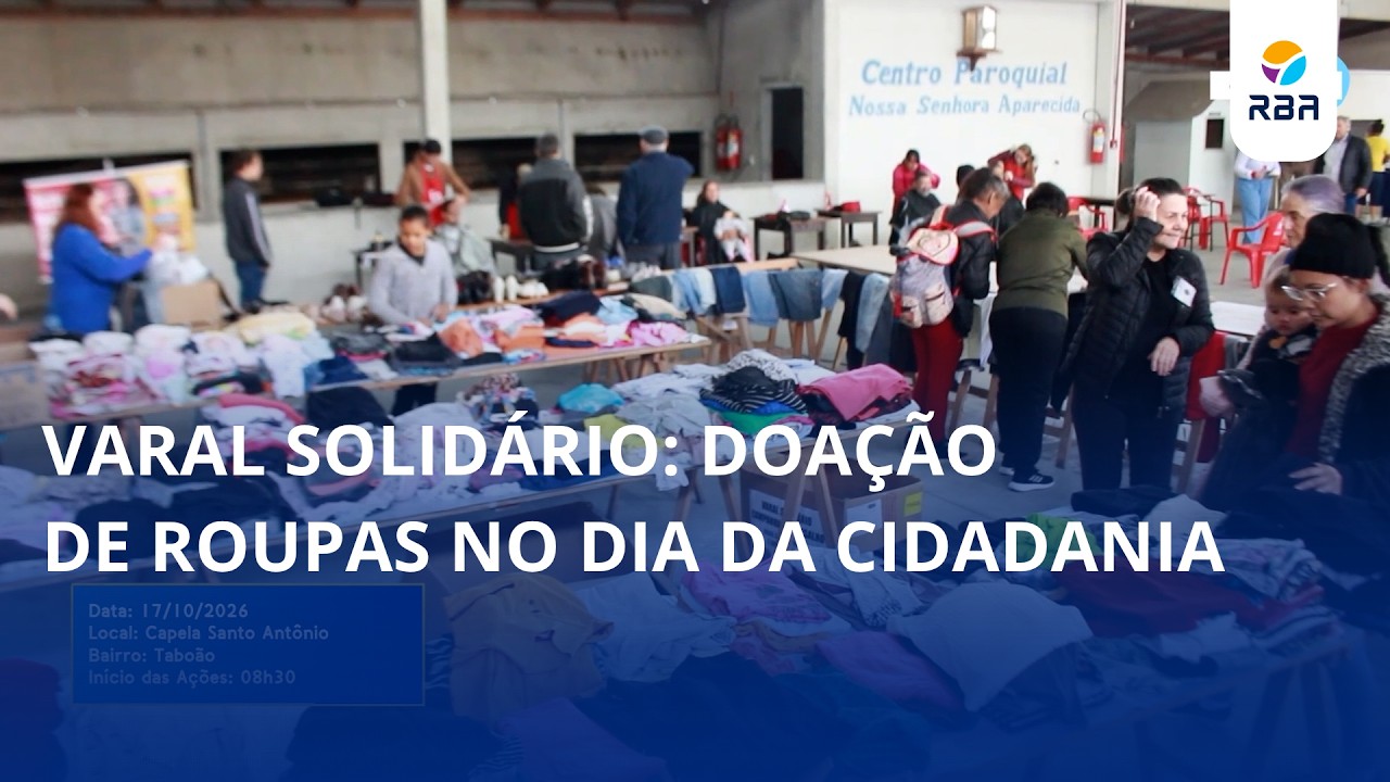 Varal Solidário: doação de roupas no Dia da Cidadania