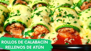 ROLLOS DE CALABACÍN RELLENOS DE ATÚN: Canelones saludables y deliciosos...crean adicción :)