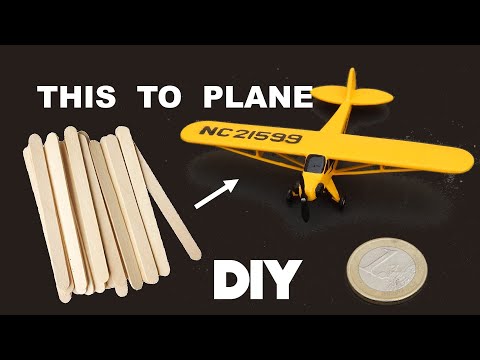 Popsticks Airplane DIY, PIPER J3 CUB Scaled Model