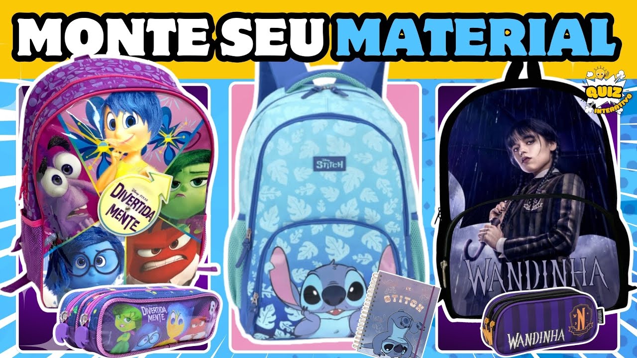 🎒🖍️ MONTE SEU MATERIAL ESCOLAR 📗 Jogo das Escolhas #quiz #jogodeescolhas