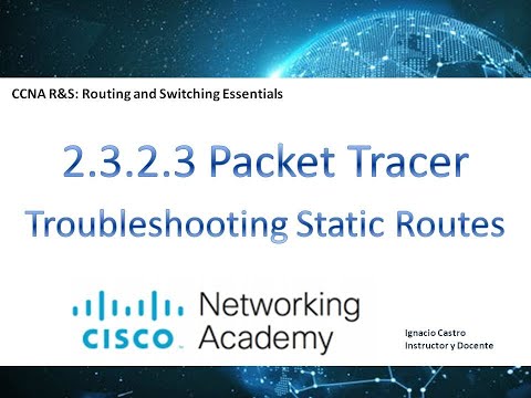 Tutorial y solución | 2.3.2.3 Packet Tracer - Troubleshooting Static Routes