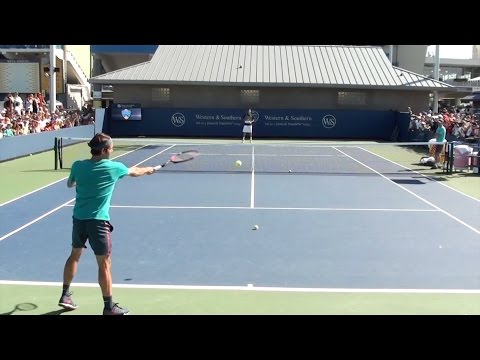 Federer Practice Slow motion