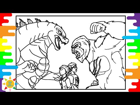 Godzilla vs. Kong Coloring Page | King Kong Coloring Pages | SouMix & Bromar - Falling For You