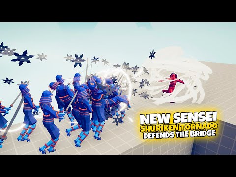 NEW SENSEI SHURIKEN TORNADO DEFENDS THE BRIDGE VS EVERY FACTION | TABS UPDATE BETA GAMEPLAY