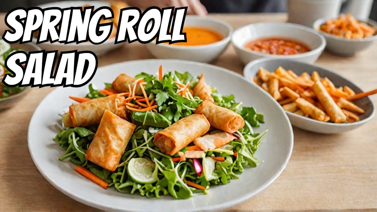 Spring Rolls, Reinvented: Salad and a Vibrant Tokyo Rose