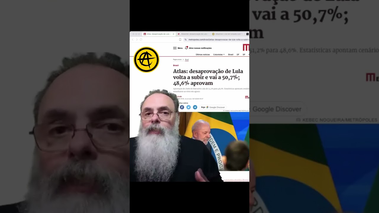 PESQUISA ATLAS trás VÁRIAS NOTÍCIAS TRÁGICAS para LULA: NÃO é SÓ A DESAPROVAÇÃO que PIOROU