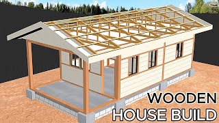 Building a Simple Wooden House |DIY Tiny cabin