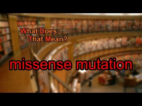 What does missense mutation mean?