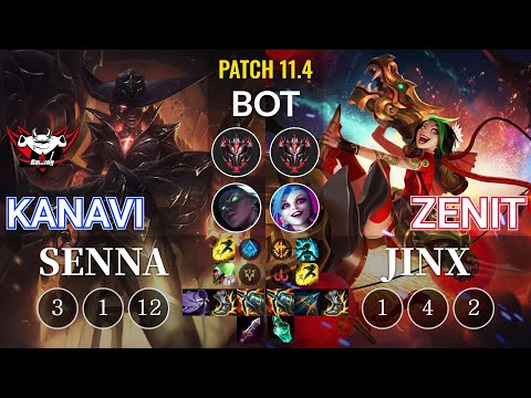 JDG Kanavi Senna vs Zenit Jinx Bot - KR Patch 11.4
