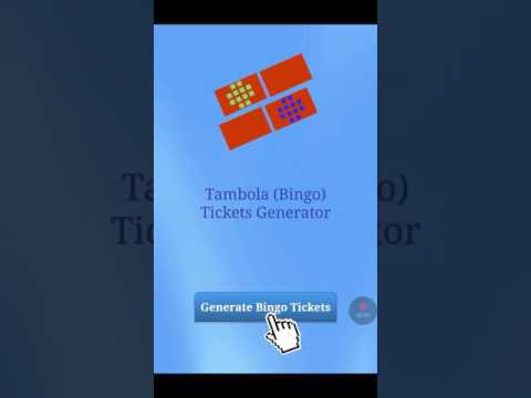 Tambola ticket generator