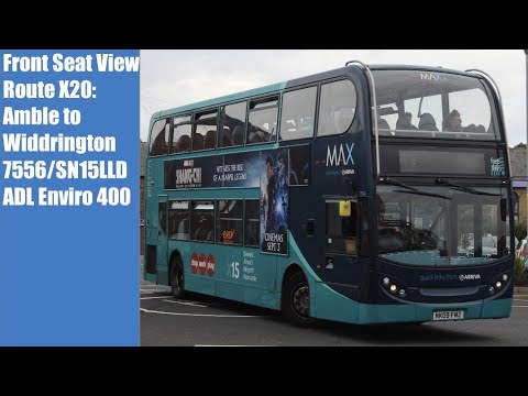 Front Seat View | MAX X20: Amble to Widdrington - 7553/SN15LLD - ADL Enviro 400