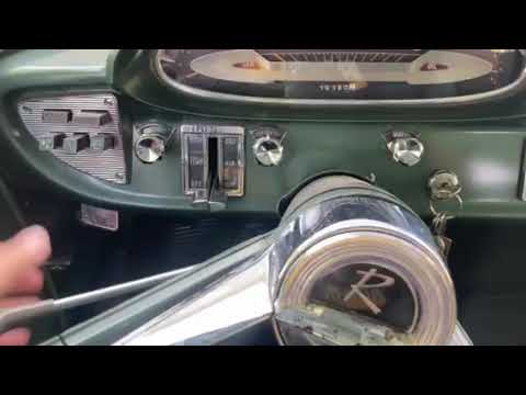 Starting and driving a vintage car with push-button automatic transmission.
