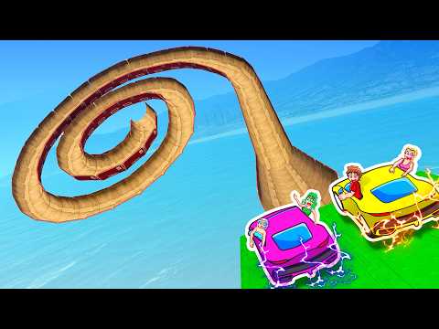 World’s BIGGEST CORKSCREW Slide In GTA 5...