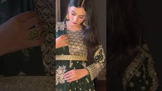Bottle Green Chiffon Maxi - Video 1