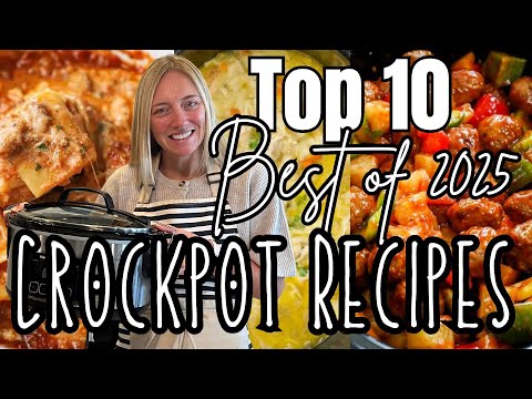 TOP 10 DUMP & GO CROCKPOT RECIPES OF 2025! | EASY SLOW COOKER MEALS | MOLLY PURCELL