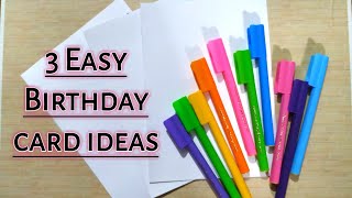 Easy Birthday card ideas / How to make birthday card #birthdaycard #handmadecard #easycardideas