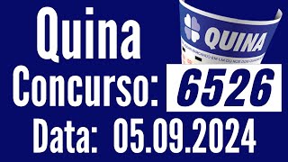 Quina 5/08, RESULTADO da QUINA 6526, Resultado Quina, QUINA de hoje,