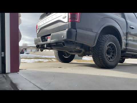 2015 F-150 5.0 2M longtube headers, Vibrant ultra quiet resonator Magnaflow 12579 muffler