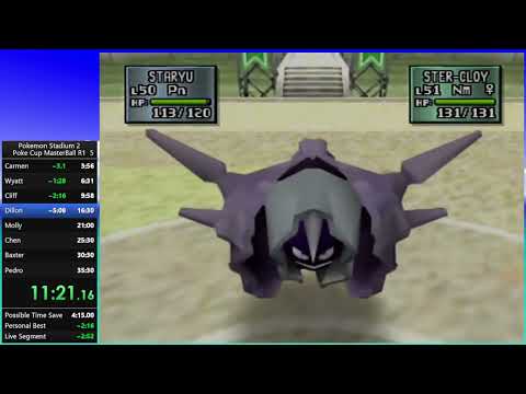 Pokemon Stadium 2 - Poke Cup Master Ball Round 1 Speedrun 29:59.13 (Personal Best)