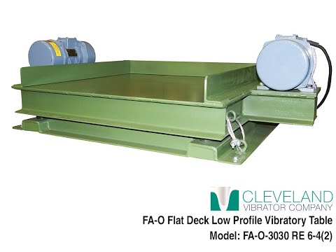 Flat Deck Low Profile Vibratory Table for Calcium Carbide - Cleveland Vibrator Co.