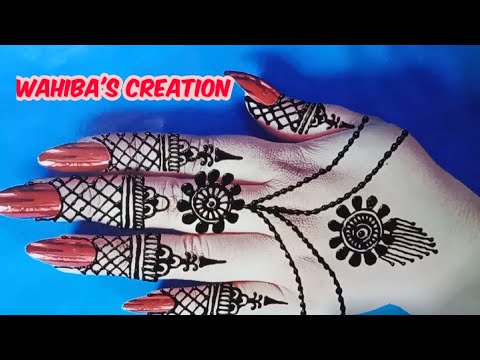 simple henna mehndi design for beginner|| latest arabic mehndi design