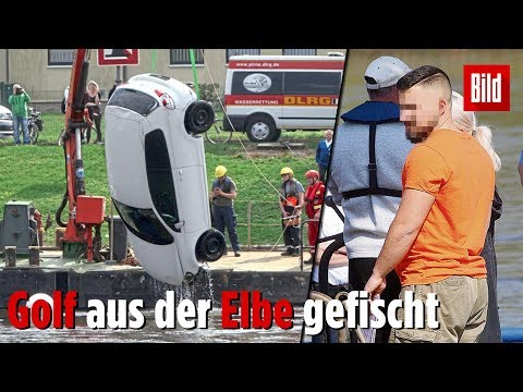 Bremse vergessen: Azubi versenkt seinen Golf in der Elbe