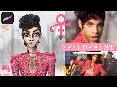 Draw With Me | Prince Rogers Nelson | Love 2 The 9's | SPEEDPAINT in PROCREATE