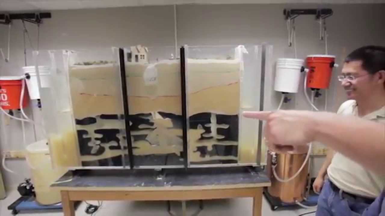 Florida State researchers illustrate sinkhole formation in unique demonstration.